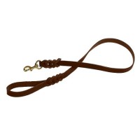 Lederleine 16mm/1,2m braun geflochten Lederleine 16mm/1,2m braun geflochten