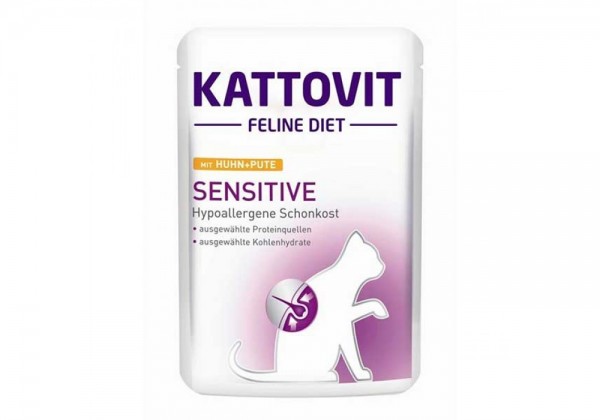 KATTOVIT Sensitive 85g Frischebeutel Huhn+Pute