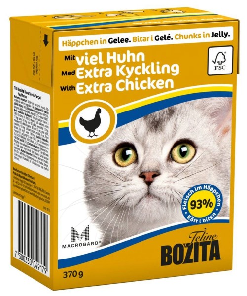 BOZITA HÄPPCHEN IN GELEE MIT VIEL HUHN 370g