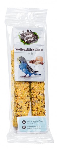 LandPartie 100g Sticks mit Ei für Wellensittiche