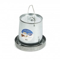 Futtersilo/Trinkbrunnen für Hühner verzinkt mit Deckel Futtersilo/Trinkbrunnen für Hühner verzinkt mit Deckel