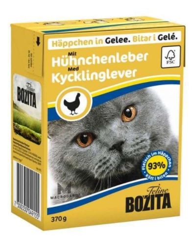Bozita Cat Tetra Recard Häppchen in Gelee Hühnchenleber 370g