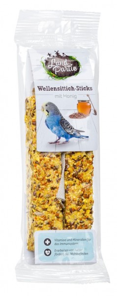 LandPartie 100g Sticks mit Honig für Wellensittiche