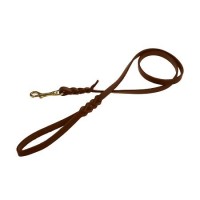 Lederleine 11mm/2m braun geflochten Lederleine 11mm/2m braun geflochten