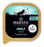 MAJESTIC Schale Cat Adult 100g Pute+Forelle MAJESTIC Schale Cat Adult 100g Pute+Forelle